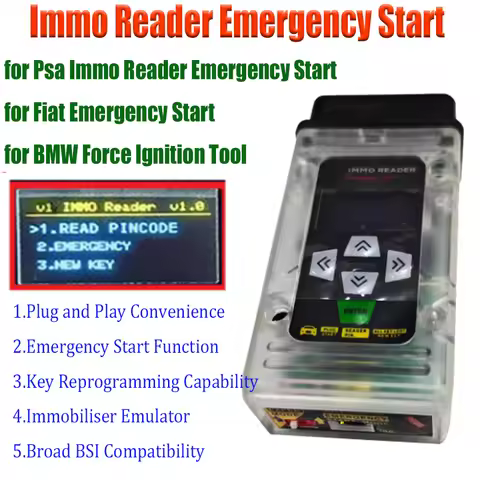 Emergency Start Bypass For PSA Immo Reader 3-in-1 for FIAT for PSA for BMW Reading PIN Code OBD2 Key