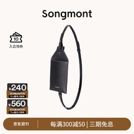 Songmont山下有松挂耳系列腰包钥匙耳机手机包头层牛皮设计师新款胸包 烟墨黑 现货