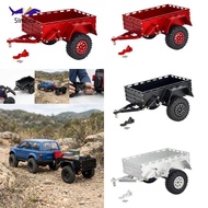 Simhoa Aluminum Alloy RC Trailer, Simulation, Professional Travel Spare, with Tires, Metal Trailer f