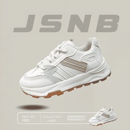 JSNB White Sneakers Sporty Style Minimalist Casual Sports Shoes Can Be Worn For Running Students Thi
