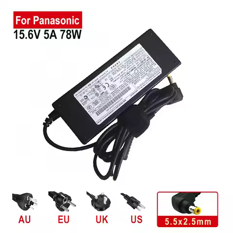 15.6V 5A 78W 5.5x2.5mm AC power adapter For Panasonic ToughBook CF-30 CF30 CF-51 CF-AA1653A Super To