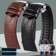 Cowhide silicone bottom watchband for Tissot Leelock T41 series Omega watch strap can rubber strap w