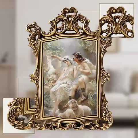 Vintage Picture Frame Ornate Gold Picture Frame Baroque Decorative for Home Decor