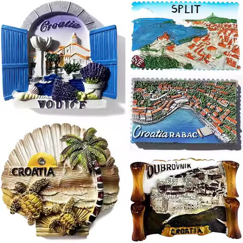 Croatia Fridge Stickers Trogir Vodice Dubrovnik Belgrade Rabac Split Zadar Travelling Souvenirs Frid