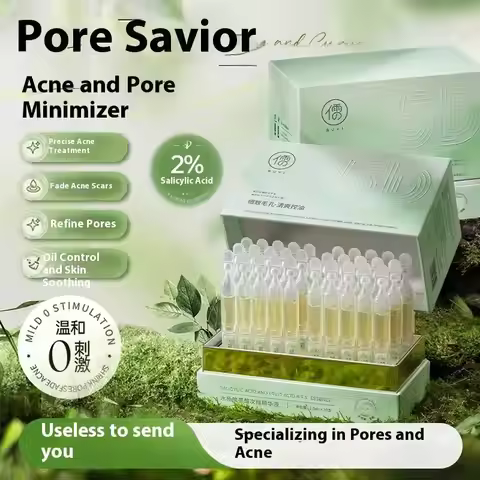 Salicylic acid and glycolic acid essence repair acne, fade acne marks, shrink enlarged pores and fac