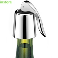 INSTORE Wine Bottle Stopper Freshness Wine Saver Stainless Steel Reusable Bottle Cap