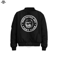 EVRD CLOTHING Athletic Bomber Jacket Mixed Material Arts Fight Club MMA Boxing Black