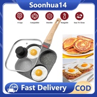 ​4-Cup Nonstick Egg Pan with Lid Egg Frying Pan Breakfast Skillet for Eggs Pancakes Burgers 煎蛋锅