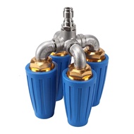 หัวฉีดเทอร์โบ Quadra หัวฉีดน้ำแรงดันสูงปากเซรามิกสำหรับทำความสะอาดง่ายและงานทำสวน