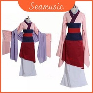 Authentic Anime Mulan Kimono Cosplay Outfit For Women With Complete Accessories