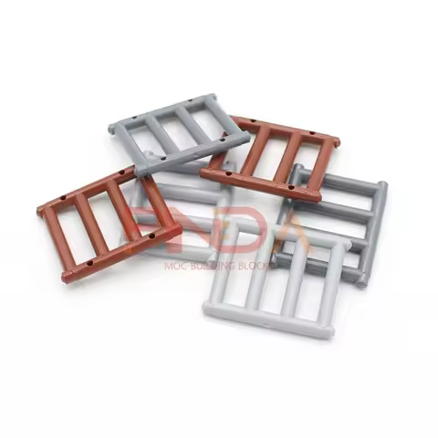 30pcs MOC Bricks Fence 62113 Bar 1x4x3 Grille with End Protrusions DIY Enlighten Building Block Comp