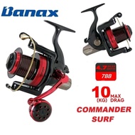 (MAA) (LIMITED) MESIN PANCING PANTAI BANAX COMMANDER SURF 7BB 10KG MAX DRAG SURFCASTING FISHING REEL