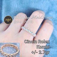 Cincin rolex emas rosegold 750 kadar 17k