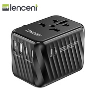LENCENT Universal Travel Power Adapter, International AC Plug Adaptor with 5.6A 3 USB C 2 USB A Port