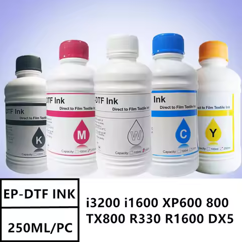 1PC*250ml DTF Ink Kit For DTF Printer PET Film For all DTF Printer Pigment ink For DTF i3200 i1600 x