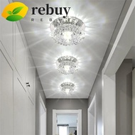 REBUY LED Ceiling Lights, 3W Crystal Balcony lamp, Multicolor Downlight Surface Mounted Aisle Flush 