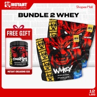 Bundle 2 Mutant Whey + FREE Creatine, Whey Protein Blend, Protein Powder, 5lb