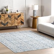nuLOOM BIRV Area Rug, 6' x 9', Rosanne Blue