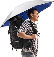 G4Free Liteflex Hiking Umbrella Mini Compact Ultralight Collapsible Reflective Silver Trekking Backp