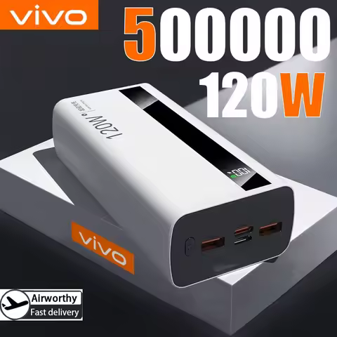 VIVO 200000mAh 120W High Capacity Power Bank Super Fast Charging Power Bank Portable Battery Charger