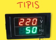 VOLT METER AC 220V DAN HZ METER TIPIS