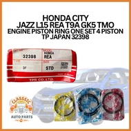 HONDA CITY JAZZ L15 REA T9A GK5 TMO ENGINE PISTON RING ONE SET 4 PISTON TP JAPAN 32398