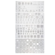 4PCS Universal BGA Stencil for MTK MSM Samsung Huawei Xiaomi iPad CPU RAM PM Power IC Reball Pin Dir
