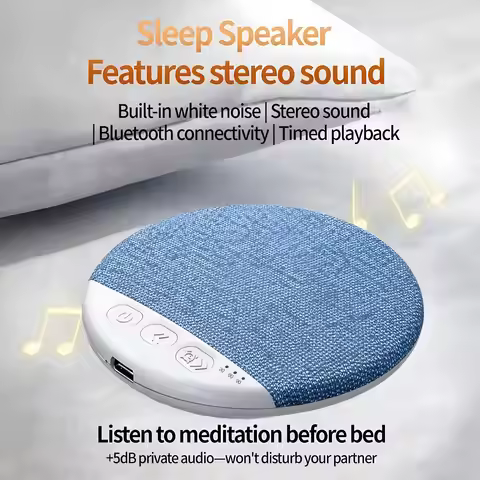Pillow Side Sleep Aid Speaker Bluetooth 5.4 Sound Wireless Music Player Home Sleep Sound Equipment F