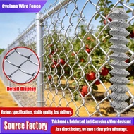 Galvanized Chain Link Fence Cyclone Wire Mesh Heavy Duty Farm Fence Guard Fence Durable Metal Wire
