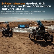 GEARELEC X2 Motorcycle Helmet 5.3 Bluetooth Intercom Headset 300m 2-Rider IP67 Waterproof BT Wirele