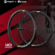 Magene EXAR Carbon Fiber Wheelset Ultra Series Integral Front Rear Wheels Inertia Stability Ceramic Bearing Flat Engagement Ratchet