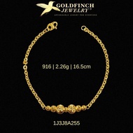 Goldfinch Jewelry| Rantai Tangan Emas 916 22K| 2.60g| 16.5cm| 1J3J8A255 | Dengan Insurans