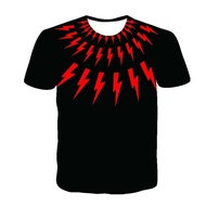Men's Hip-Hop Lightning T-Shirt Oversized Hip-Hop Loose 3D Printed T-Shirt Summer Short Sleeve T-Shi