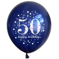 20 Pcs Night Blue 50th Birthday Balloon Set – Option for 16, 18, 21, 30, 40, 50, 60, 70, 80, 90, 100