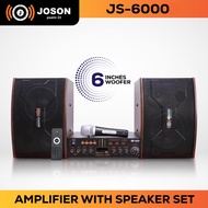 Joson 6000 Amplifier w/ Speaker Set (1 Paired 6 Inches Speaker, 1 Amplifier and Microphone) Original