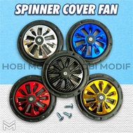 MESIN Engine Fan COVER RADIATOR MATIC SPINNER SPINER COVER VLEG Engine COVER RADIATOR Fan UNIVERSAL MATIC MIO NUAVO LEXI FINO BEAT QUALITY MOSCOW ORIGINAL SPINER Engine Fan RADIATOR INCLUDE Motorcycle Bolt