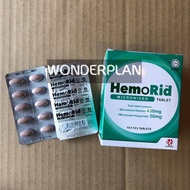 Wonder Plan Dupharma HemoRid Micronised Tablet 500mg 10s 1 Strip/ 100s 1 Box