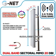 Ruijie rap52 hotspot package od plus antenna dual band sectoral mimo 20 dbi 2.4 ghz & 5.8 ghz GNET f