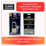 Aldor Solid Brass Keyalike Padlock -20mm/40mm/50mm/60mm - [3/ 4 Original Key)