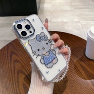 Phone Casing For MOTOROLA EDGE 60 50 Fusion G85 G84 G82 G60 G55 Flowers Luxury Crystal Bracelet Shoc