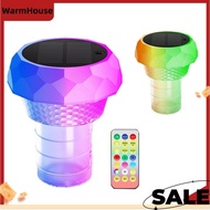 Remote Control RGB LED Pood Decor Light Solar Pool Chlorine Floater 2PCS for Outdoor for Swimming Po