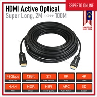 8K HDMI 2.1 Fiber Optic AOC Premium High Speed Active Optic HDMI Cable [2m/15m/30m/50m/100m]