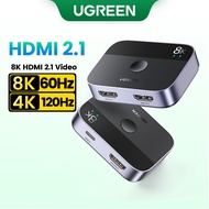 ♘UGREEN HDMI 2.1 Switch 8K60Hz 2 in 1 Out HDMI Switcher Splitter Supports 3D, CEC, HDR, Dolby AC High Speed 48Gbps 4K120Hz Converter Compatible with Apple PS5PS4 Fire Stick Xbox♠