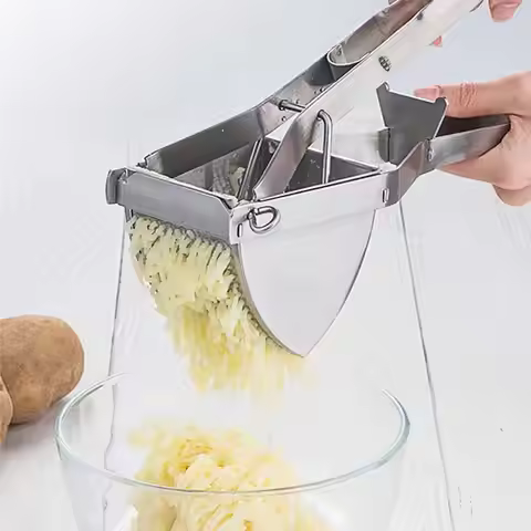 1PC Stainless Steel Potato Mudder Potato Mader Potato Mamasher Manual Juice Press Tool Potato Ricer