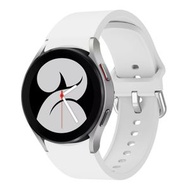 全城熱賣 - 適用於三星 Galaxy Watch 5 40mm/44mm / 5 Pro 45mm 通用彩扣硅膠錶帶（白色）