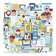 COD 50 Pcs Cute Waterproof Nomad Digital Stickers For Notebook Bike Skateboard Mobile Phone Decorati