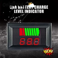 ONLYGOODSS Car Battery Charge Level Indicator Universal LED Voltmeter Tester 12V 24V 36V 48V 60V 72V