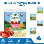 Yummy HEINZ Reduced Sugar Healthy Biscotti 60g | Nutritious Baby Snack Recommended for Age Seven Months+ Old Babies