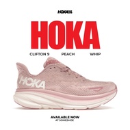 【100% Genuine】Hoka Clifton 9 Peach Whip running Shoes for Women Sneakers