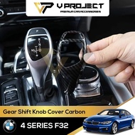 4 Series F32 F33 F36 418i 420i 428i 430i 435 Gear Shift Knob Cover Carbon Fiber Trim 2013-2020 V Pro